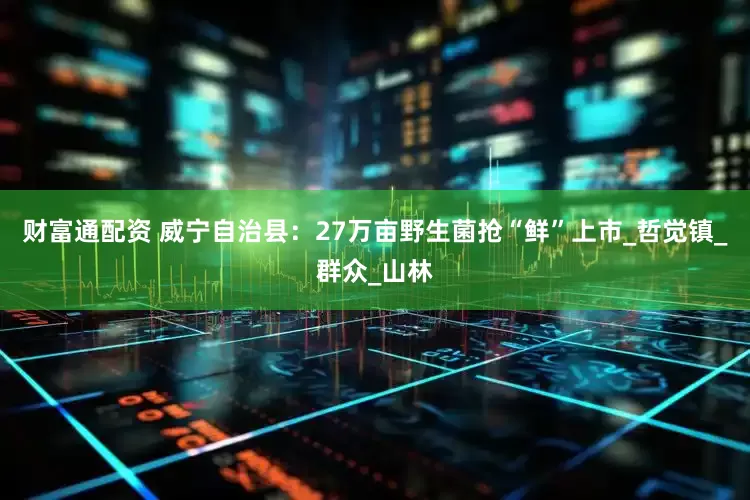 财富通配资 威宁自治县：27万亩野生菌抢“鲜”上市_哲觉镇_群众_山林